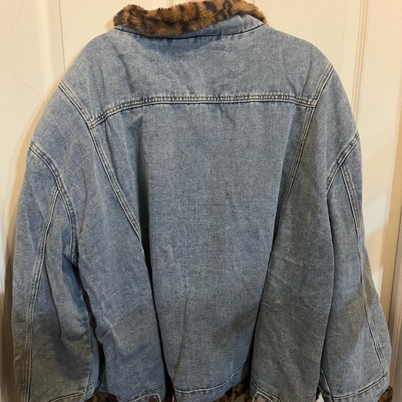Dressed in LALA Patched Trucker Denim Jacket 2X/3X - Picture 5 of 6